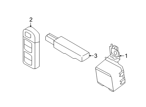 2017 Toyota Yaris iA Keyless Entry Components Transmitter Diagram for 89904WB001
