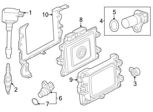 Ignition System Spark Plug (Dilkar8P8Sy) (Ngk) Diagram for 122906A0A01