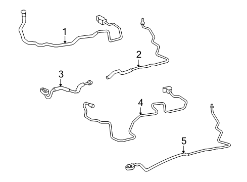2021 Toyota Sequoia Auxiliary Heater & A/C Suction Hose Diagram for 887120C150