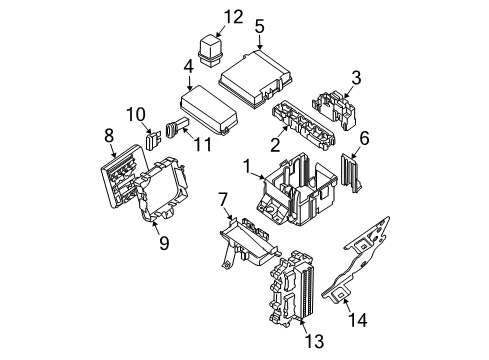 2020 Nissan Frontier Electrical Components Cover-FUSIBLE Link Holder Diagram for 243829BT1A
