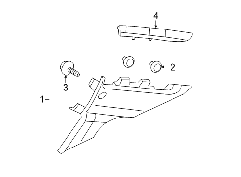 2012 Honda Civic Interior Trim - Quarter Panels Garnish Assy., R. RR. Pillar *NH220L* (CLEAR GRAY) Diagram for 84130TR0003ZA
