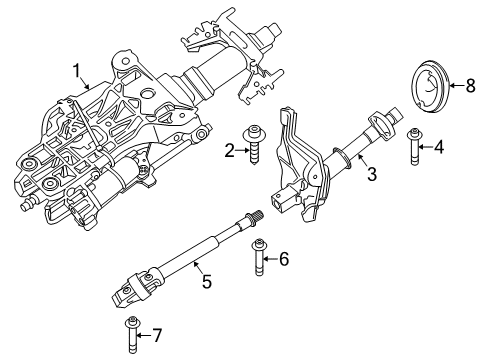 2012 BMW 535i GT Steering Column & Wheel, Steering Gear & Linkage Fillister Head With Washer Diagram for 32306766052