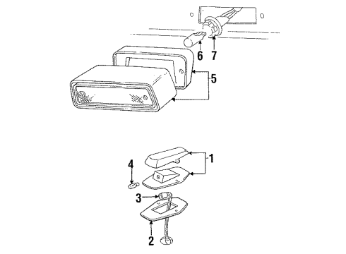 1988 Ford F-150 Side Marker Lamps Side Marker Lamp Diagram for EOTZ15442C