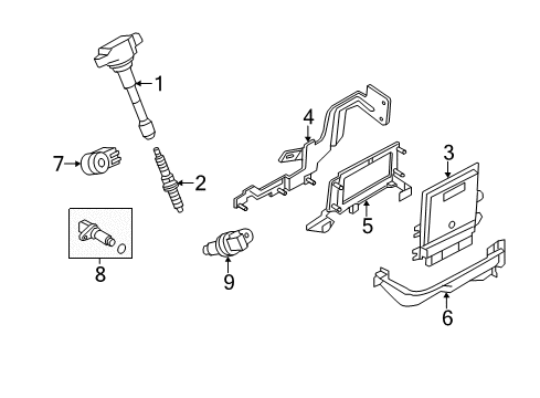 2011 Infiniti M37 Powertrain Control Engine Control Module Diagram for 237101MA5A