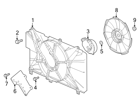 Cooling Fan MOTOR, COOLING FAN Diagram for 1903066VA11