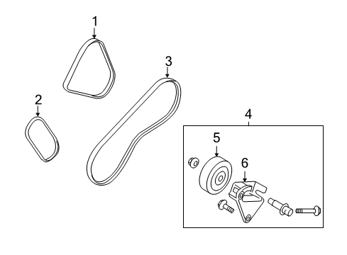 2009 Kia Rio Belts & Pulleys Pulley Assembly-Tension Diagram for 231292D530
