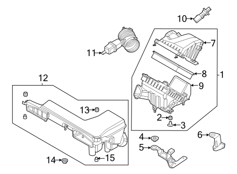 Air Intake Air Duct Diagram for 165766KA0A