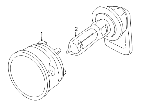 2004 Lincoln Aviator Bulbs Fog Lamp Diagram for 3C5Z15200AA