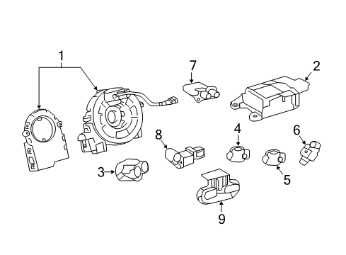 2016 Scion iM Air Bag Components Cable Sub-Assy, Spiral Diagram for 843070R050