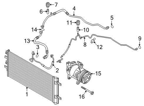 2022 BMW X2 Air Conditioner CONDENSER AIR CONDITIONING W Diagram for 64536819644