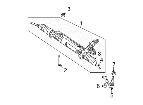 2008 BMW M3 Steering Column & Wheel, Steering Gear & Linkage Tie Rod Assembly - Right Diagram for 32102283462