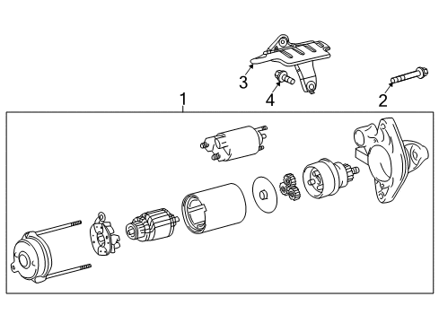 2019 Lexus LS500 Starter Starter Assy Diagram for 2810070080