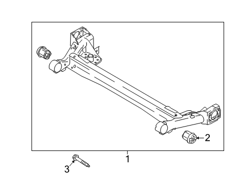 2020 Hyundai Venue Suspension Mounting - Rear Bolt Diagram for 551171G100