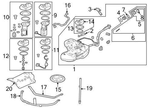 Fuel Supply Pedal Assembly, Accelerator Diagram for 17800TRXL02