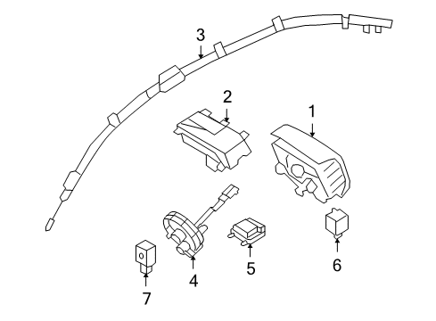 2011 Hyundai Genesis Air Bag Components Clock Spring Contact Assembly Diagram for 934903M000