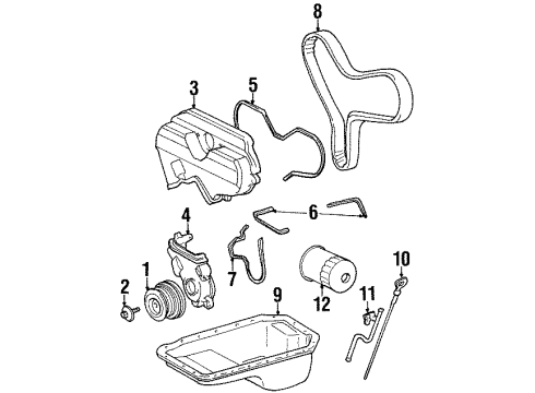 1996 Toyota T100 Filters Dipstick Tube Diagram for 1145262060