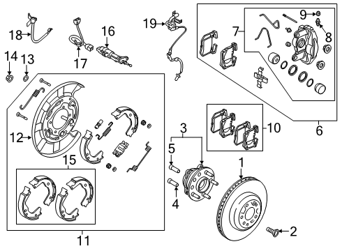 2021 Kia Stinger Rear Brakes Cap-Bleeder Screw Diagram for 581722M700