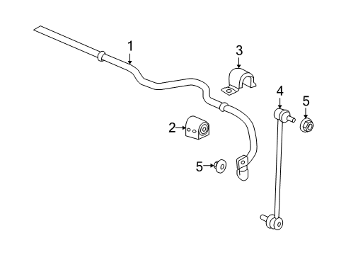 2006 Saturn Ion Stabilizer Bar & Components - Front Insulator, Front Stabilizer Shaft Diagram for 15820164