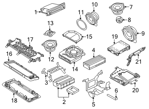 2009 BMW 328i Sound System Iboc-Tuner Diagram for 65129119363