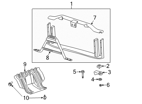 2007 Chevrolet Tahoe Radiator Support Radiator Support Washer Diagram for 11562546