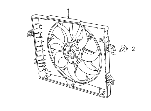 2019 Ram 1500 Cooling System, Radiator, Water Pump, Cooling Fan Fan-Radiator Cooling Diagram for 52014772AD