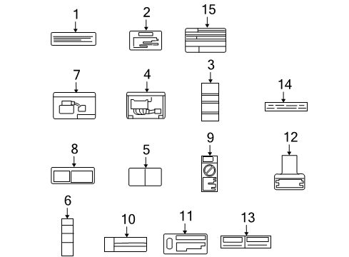 2009 Pontiac Vibe Information Labels Fan Label Diagram for 88971520