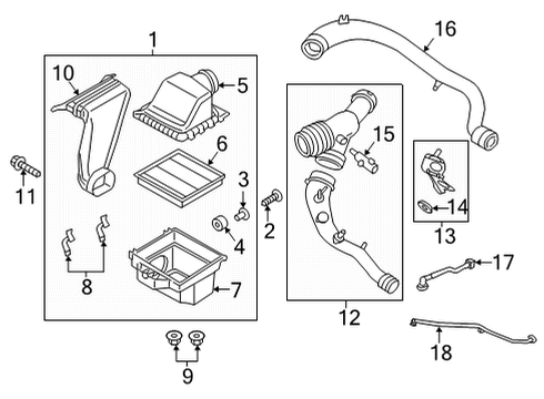 2022 Ford F-150 Filters HOSE ASY Diagram for ML3Z9R530C