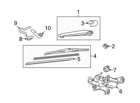 2013 Toyota Matrix Wiper & Washer Components Washer Hose Diagram for 9006845001