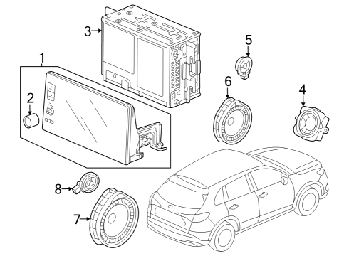 Sound System Nut, Flange (6MM) Diagram for 90301T5A000