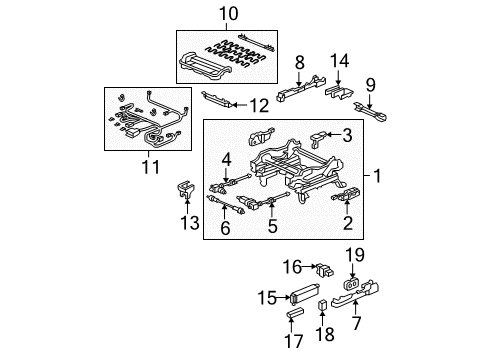 2008 Honda CR-V Tracks & Components Holder, FR. Seat Harness Diagram for 81608STKA01