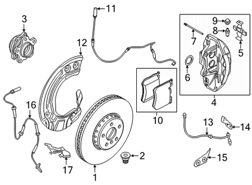 2020 BMW X6 Front Brakes BRAKE DISC, LIGHTWEIGHT, VEN Diagram for 34106880073