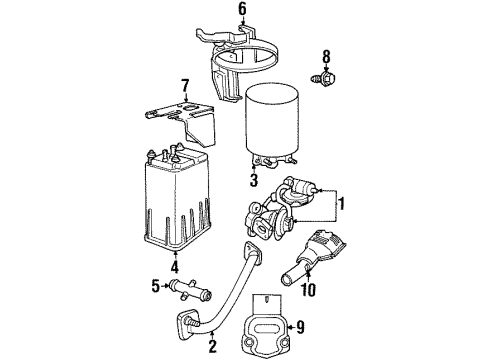 1998 Dodge Neon EGR System Bracket Leak Detection PUM Diagram for 5013433AA