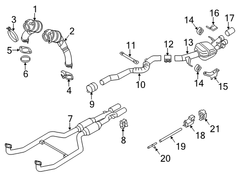 2015 BMW M6 Gran Coupe Exhaust Components Countersunk Screw Diagram for 07119902715