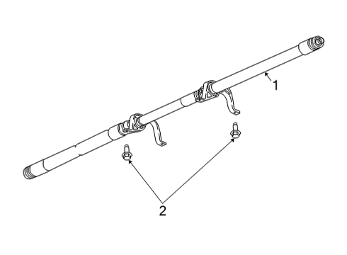 Drive Shaft - Rear Bolt/Screw, Propeller Shaft Diagram for 11546519