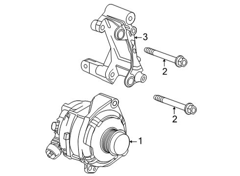 2022 Cadillac CT5 Alternator Alternator Diagram for 84938162