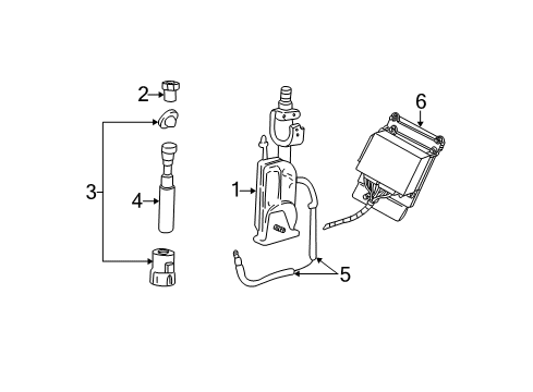 2003 Mercury Sable Antenna & Radio Control Module Diagram for F6DZ18C851B