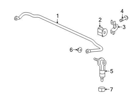 2013 Chevrolet Equinox Stabilizer Bar & Components - Rear Shaft-Rear Stabilizer Diagram for 22803619
