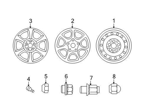 2003 Toyota Solara Wheels Rim, Wheel Diagram for 4261106130