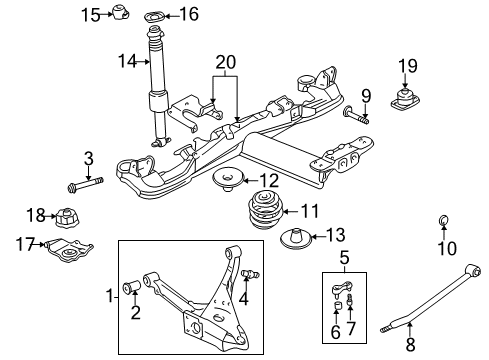 1999 Buick Park Avenue Rear Suspension, Lower Control Arm, Ride Control, Stabilizer Bar, Suspension Components Washer-Front Stabilizer Shaft Link Diagram for 25628204