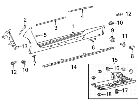 2021 Lexus RC F Exterior Trim - Pillars Grommet Diagram for 9048010024