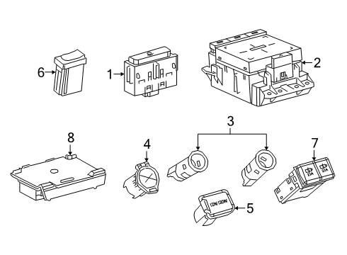 2020 Lexus ES300h Center Console Controller Assembly, Rem Diagram for 8478006010