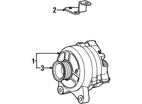 2002 Lincoln Navigator Alternator Alternator Diagram for XU2Z10346AARM2