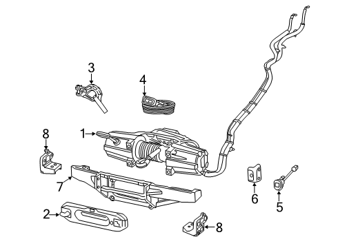 1985 Dodge Diplomat Electrical Components - Front Bumper FAIRLEAD-WINCH Diagram for 68400221AA
