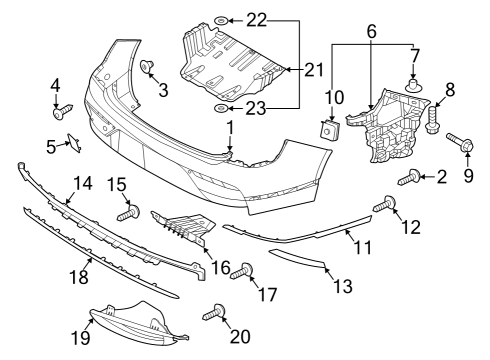 Bumper & Components - Rear COUPLER-Under Cover Diagram for 84220C2000