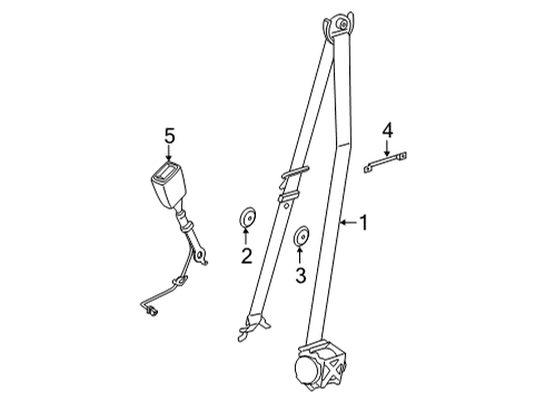 Front Seat Belts FELT Diagram for 72115A025F7