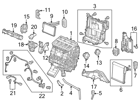A/C Evaporator & Heater Components Motor Assembly, Temperature Driver Diagram for 79150TAAJ41
