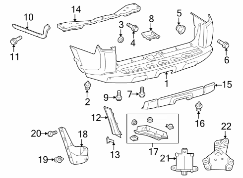 Bumper & Components - Rear Center Cover Diagram for 5216935110