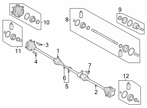 Drive Axles - Rear JOINT KIT-DIFF SIDE, RH Diagram for 498R3GI000