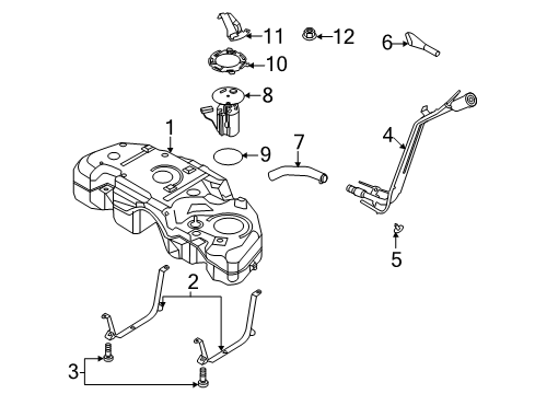 2021 Lincoln Corsair Fuel Supply TANK ASY - FUEL Diagram for LX6Z9002T
