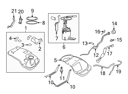 2009 Mercury Mariner Fuel Supply Connector Diagram for YL8Z9A117AA